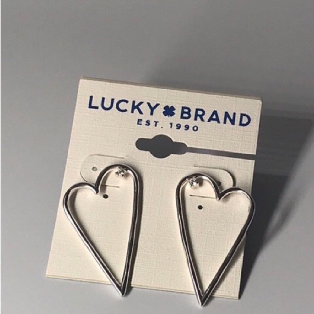 LUCKY BRAND OPEN HEART EARRINGS NWT